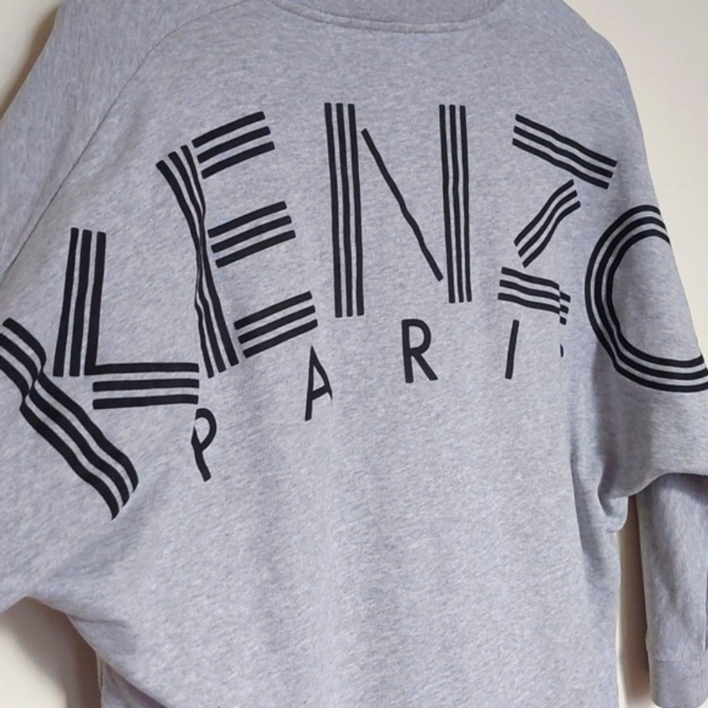 Kenzo Light Gray V‑Neck Oversized Sweatshirt - Picture 11 of 16